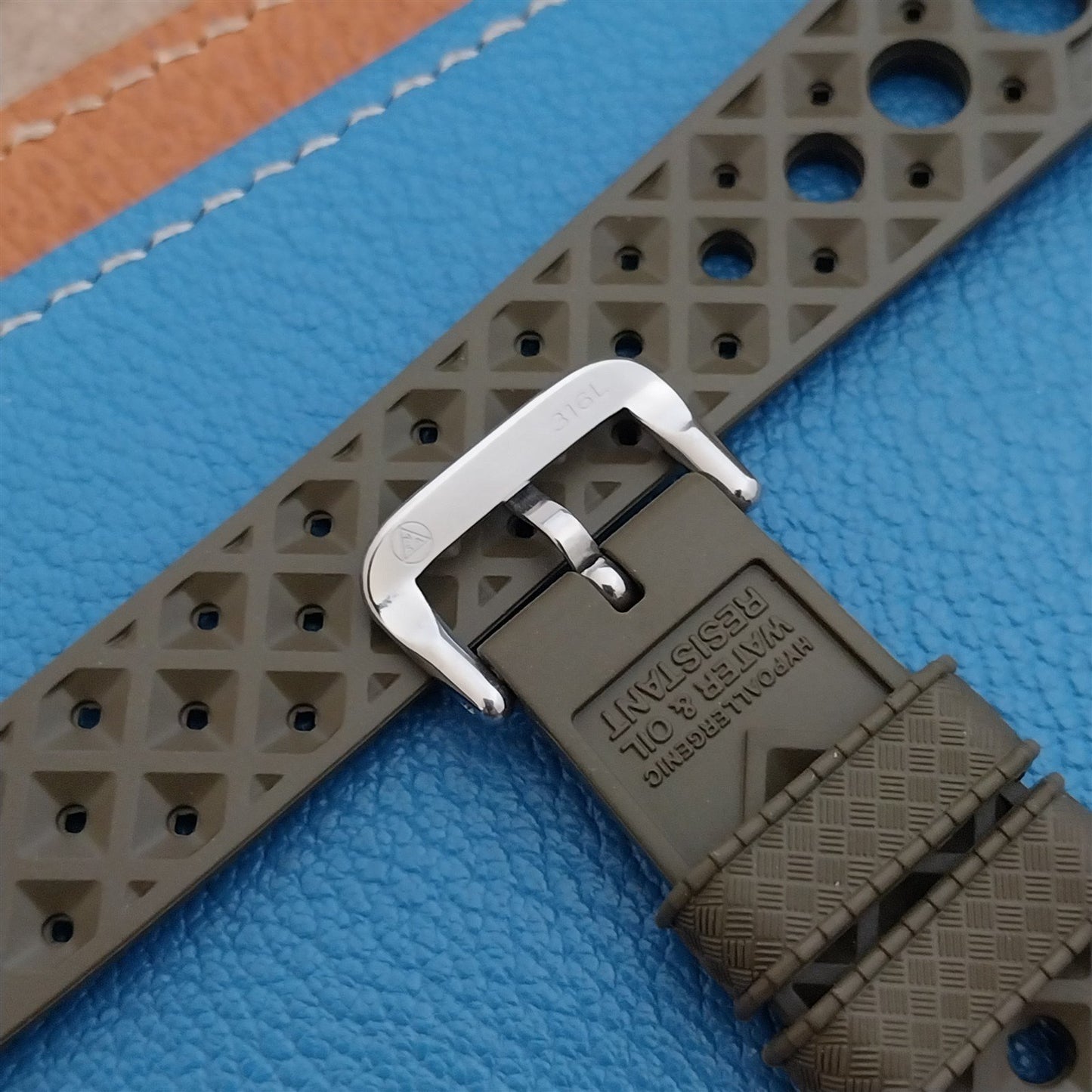 NSA 20mm Skindiver Tropical GT Rally Diver Army Green Watch Strap