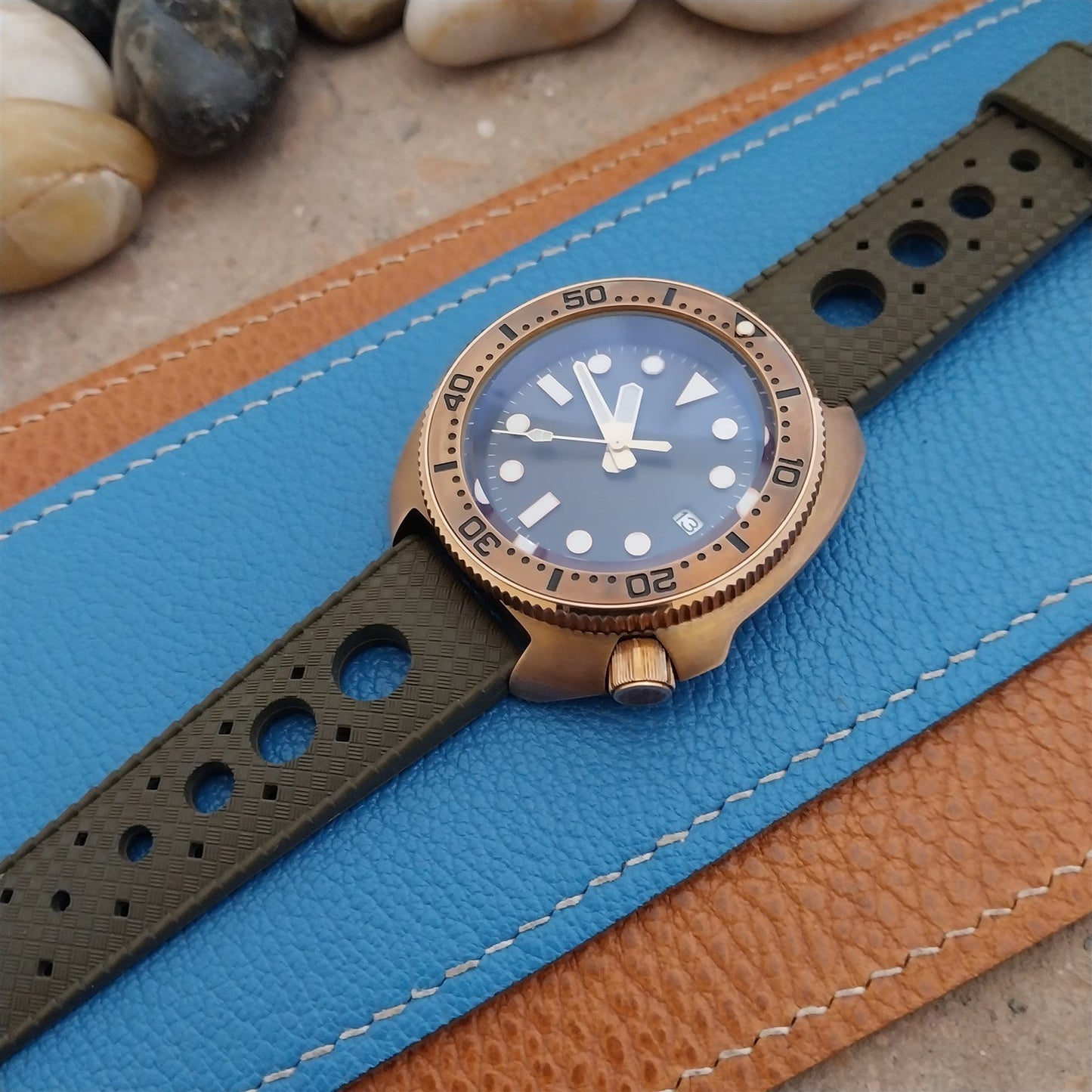 NSA 20mm Skindiver Tropical GT Rally Diver Army Green Watch Strap