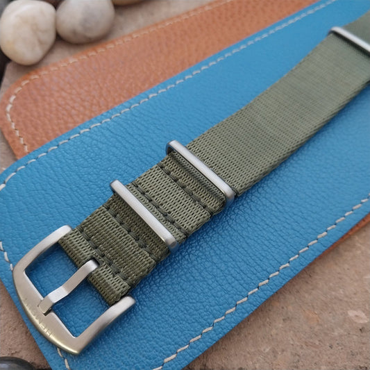 Hemsut 22mm Green Nylon Single Pass Military Watch Strap