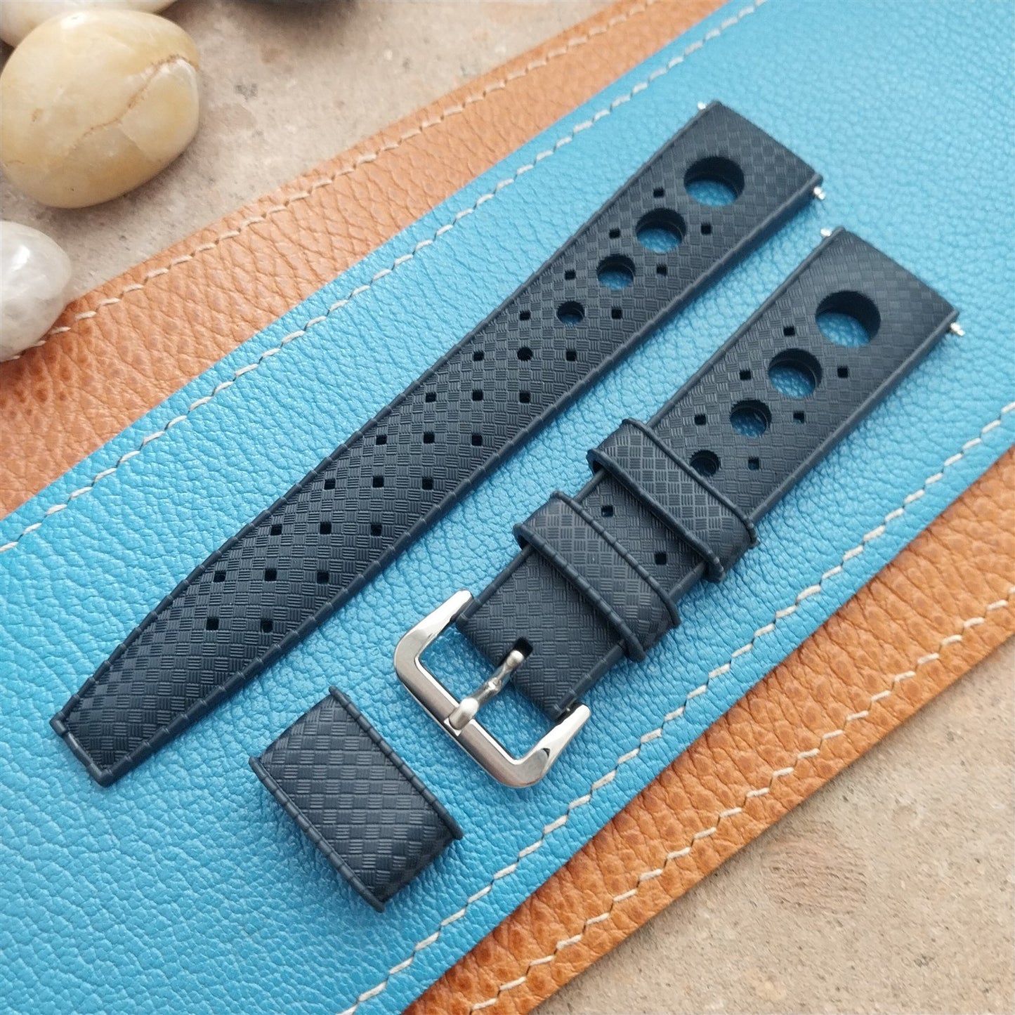 NSA 20mm Skindiver Tropical GT Rally Diver Blue Watch Strap