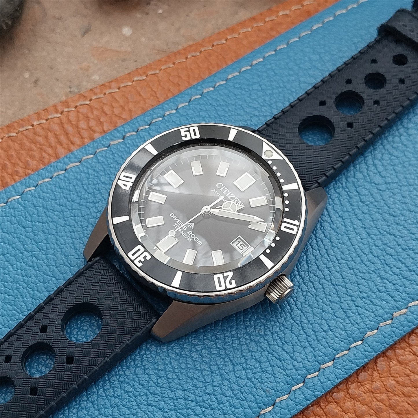 NSA 20mm Skindiver Tropical GT Rally Diver Blue Watch Strap