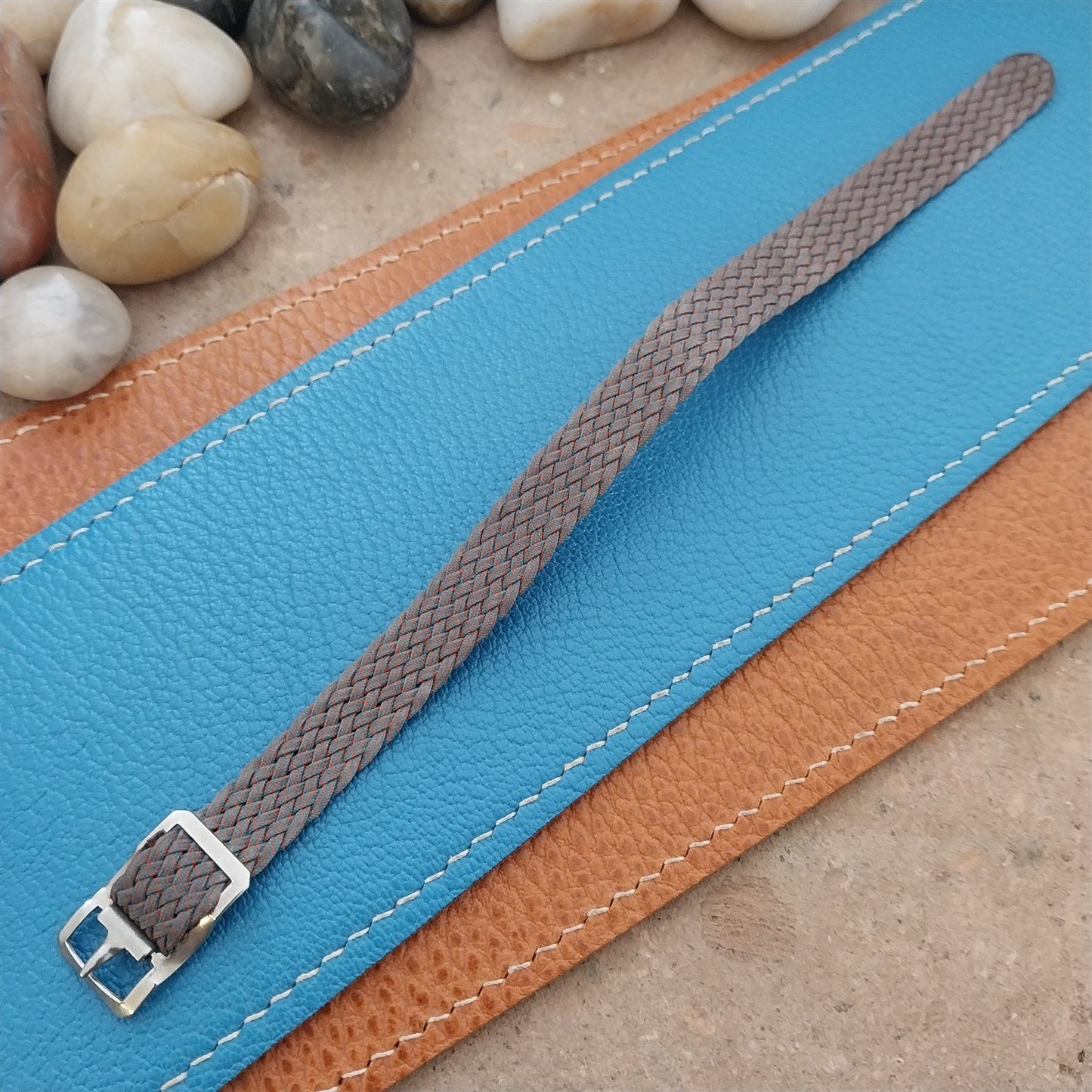 Vintage 11mm Perlon Melange Classic 1960s Unused Single Pass Field Watch Strap