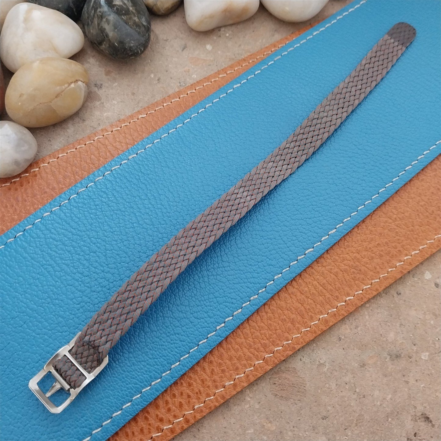 Vintage 11mm Perlon Melange Classic 1960s Unused Single Pass Field Watch Strap