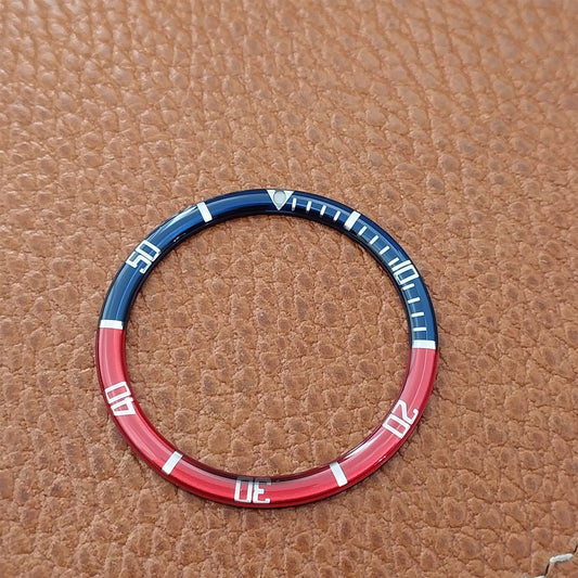 38mm Red & Blue Domed Acrylic Watch Bezel Insert Seiko SKX007 SKX009 SKXA35 SRPD