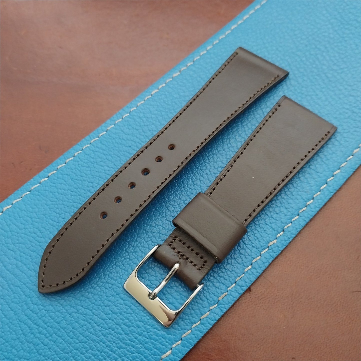 22mm Speidel Saddle Leather Tapered 16/22 Unused 1970s Vintage Watch Band