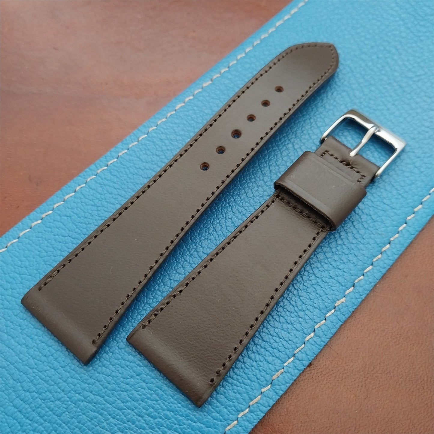 22mm Speidel Saddle Leather Tapered 16/22 Unused 1970s Vintage Watch Band