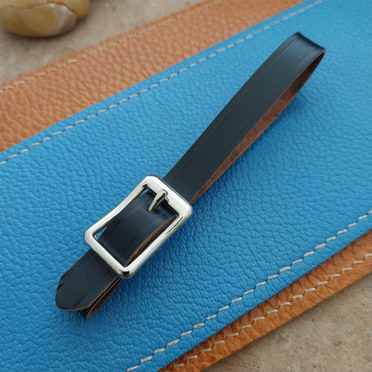 3/8" Shell Cordovan Vintage Pocket Watch Fob Strap Polished Nickel Finish Buckle