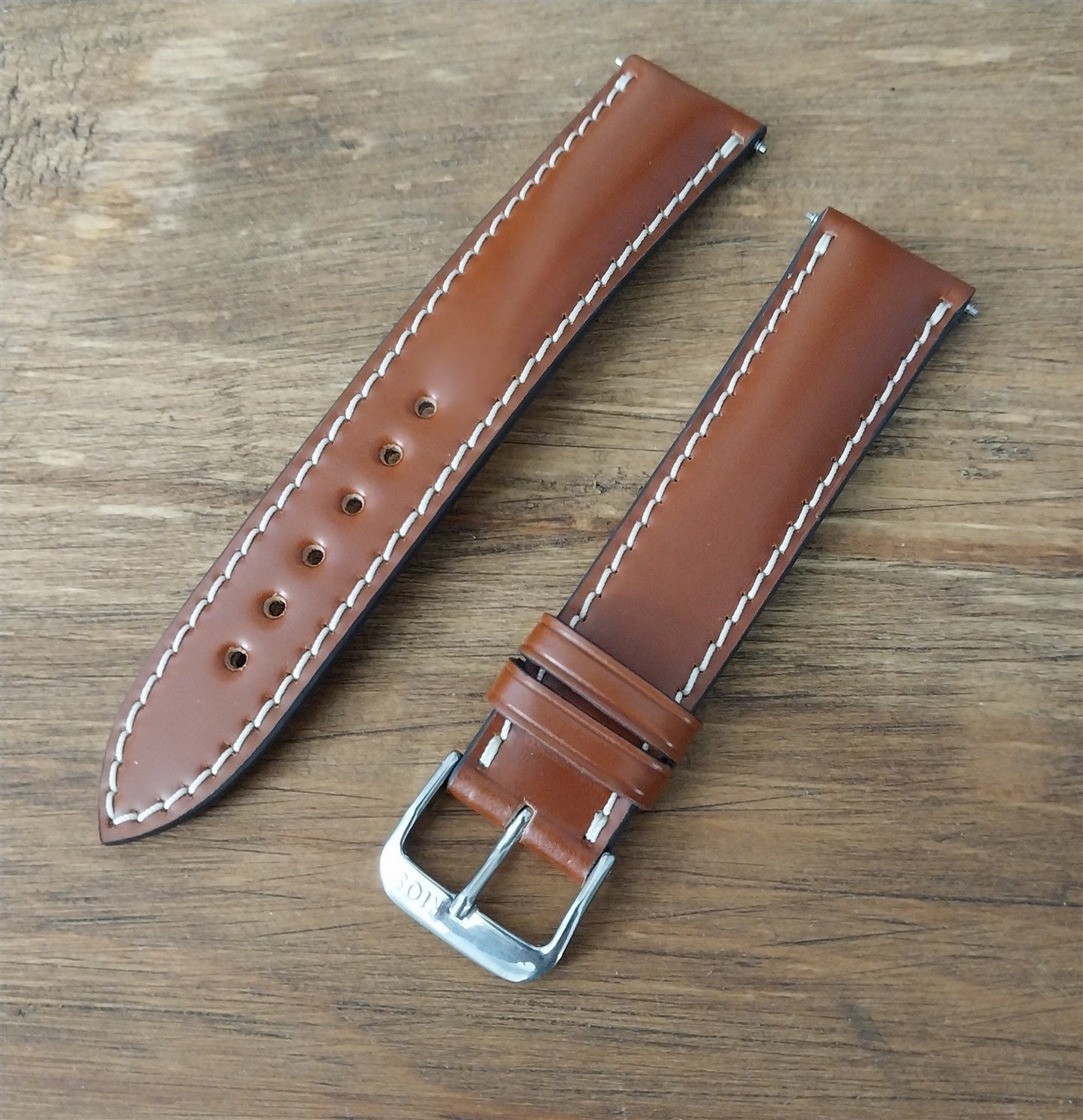 20mm Rios New York Shell Cordovan Leather Tapered 20/18 Watch Band