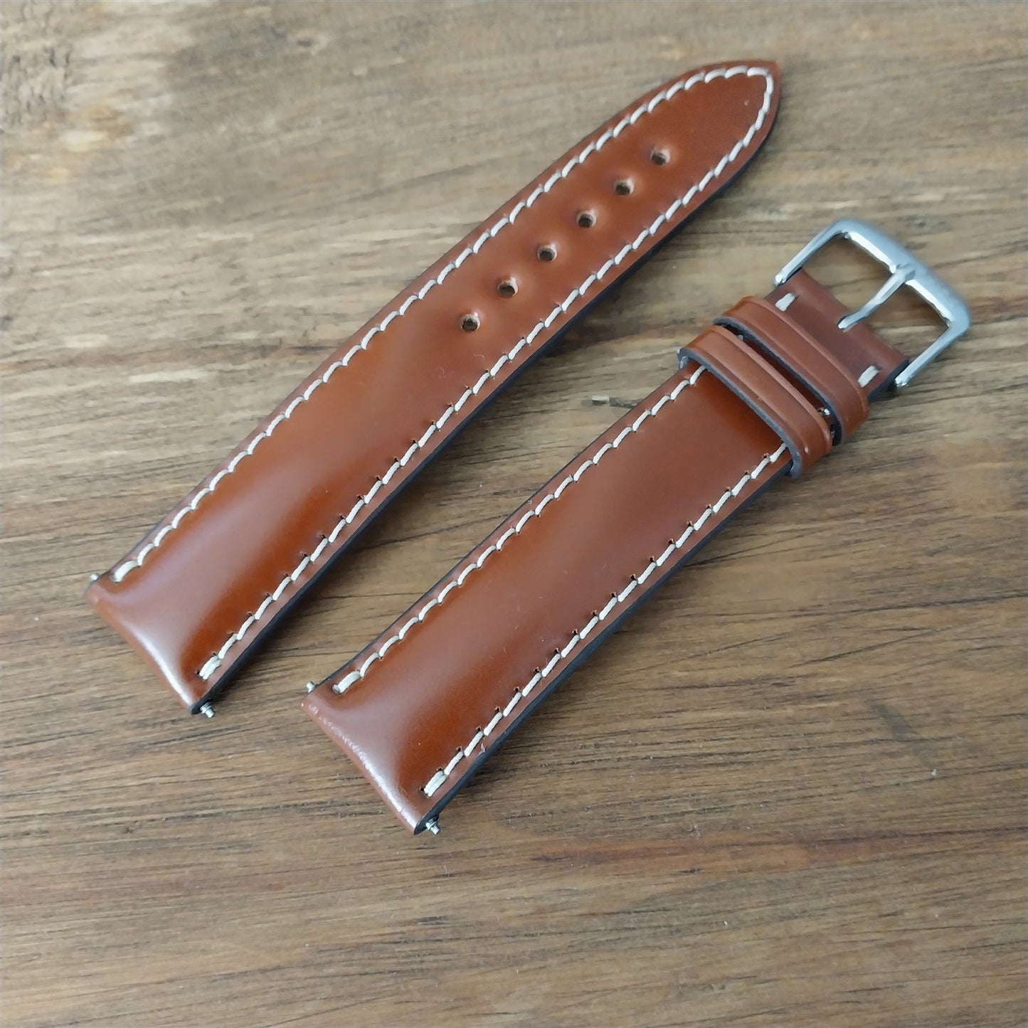 20mm Rios New York Shell Cordovan Leather Tapered 20/18 Watch Band