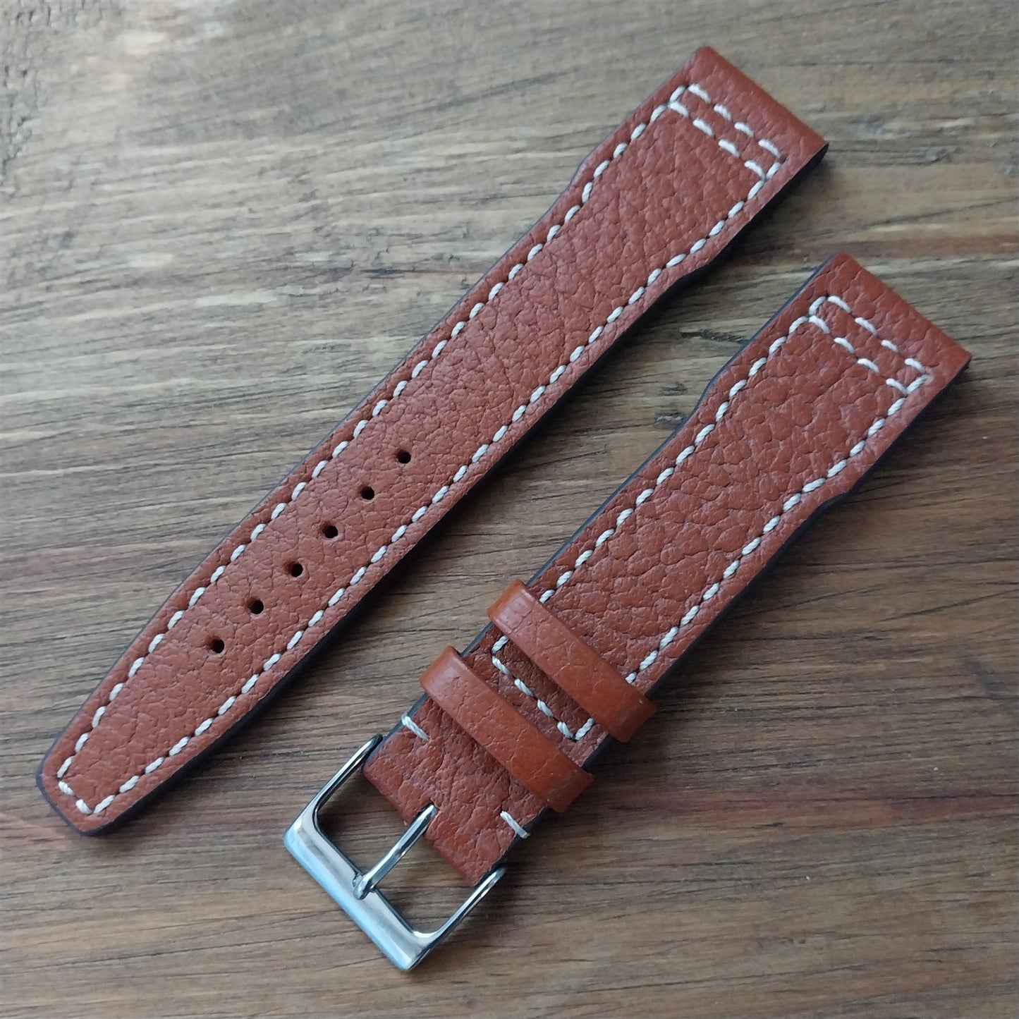 20mm Rios Typhoon Buffalo Leather 20/18 Aviator Pilot Watch Strap