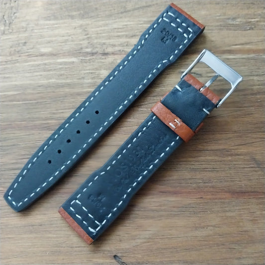 20mm Rios Typhoon Buffalo Leather 20/18 Aviator Pilot Watch Strap