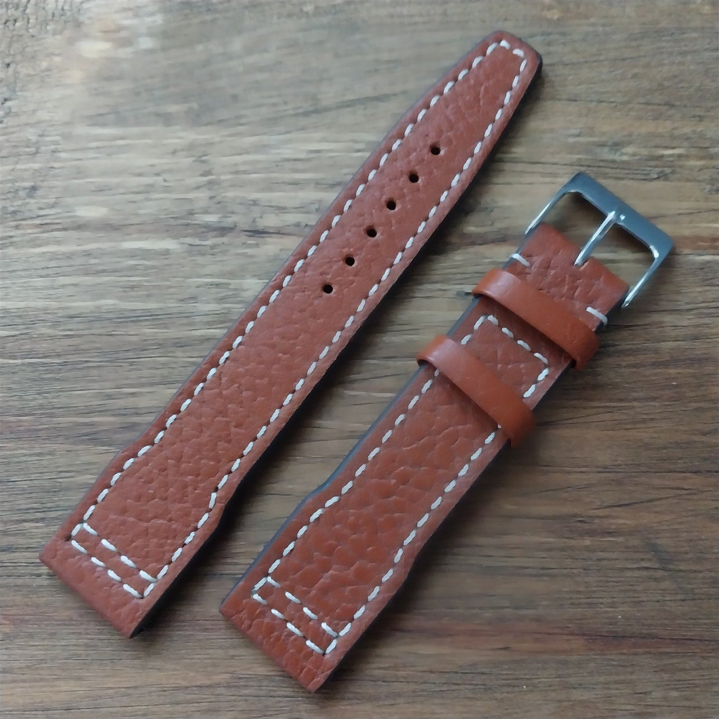 20mm Rios Typhoon Buffalo Leather 20/18 Aviator Pilot Watch Strap