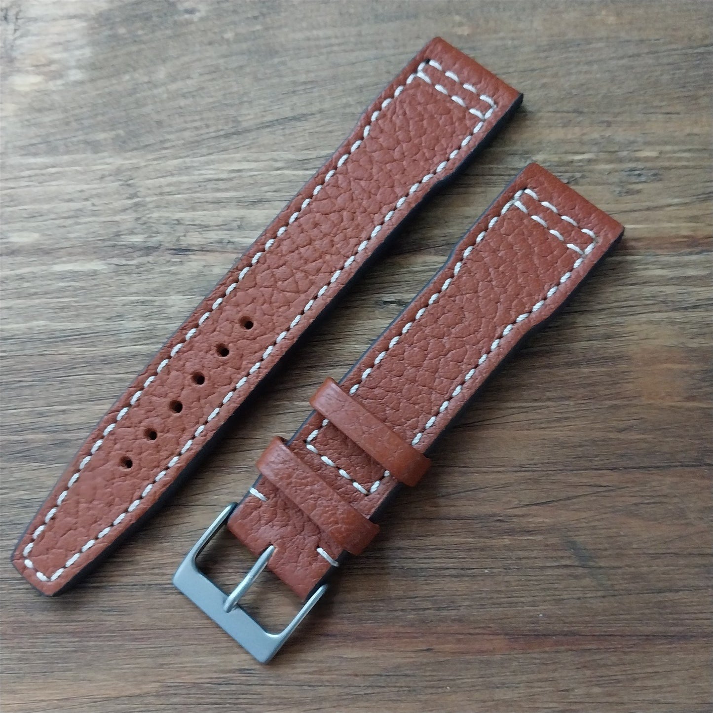 20mm Rios Typhoon Buffalo Leather 20/18 Aviator Pilot Watch Strap