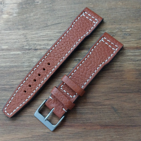 20mm Rios Typhoon Buffalo Leather 20/18 Aviator Pilot Watch Strap