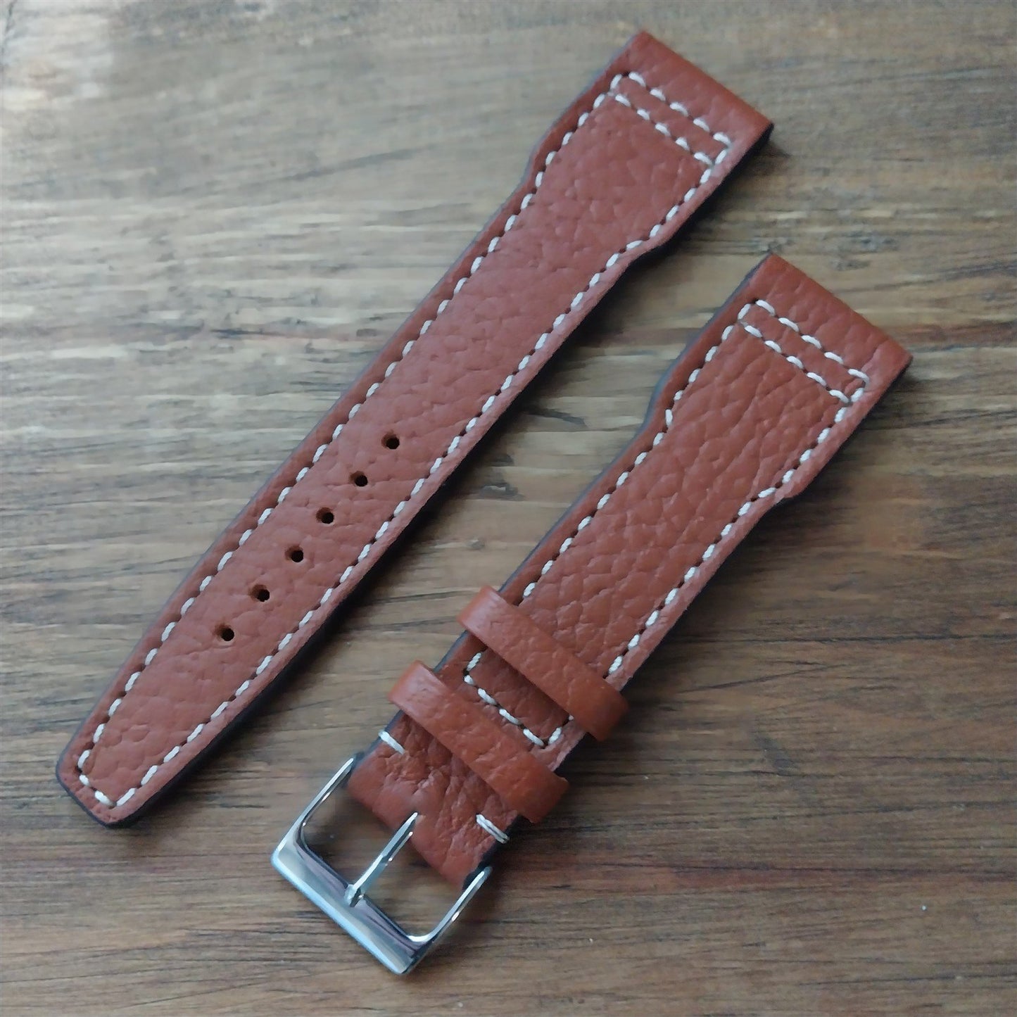 22mm Rios Typhoon Buffalo Leather 22/18 Aviator Pilot Watch Strap