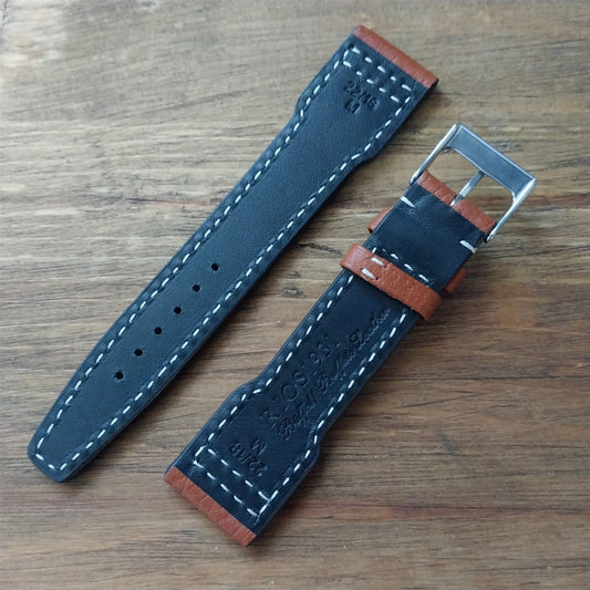 22mm Rios Typhoon Buffalo Leather 22/18 Aviator Pilot Watch Strap