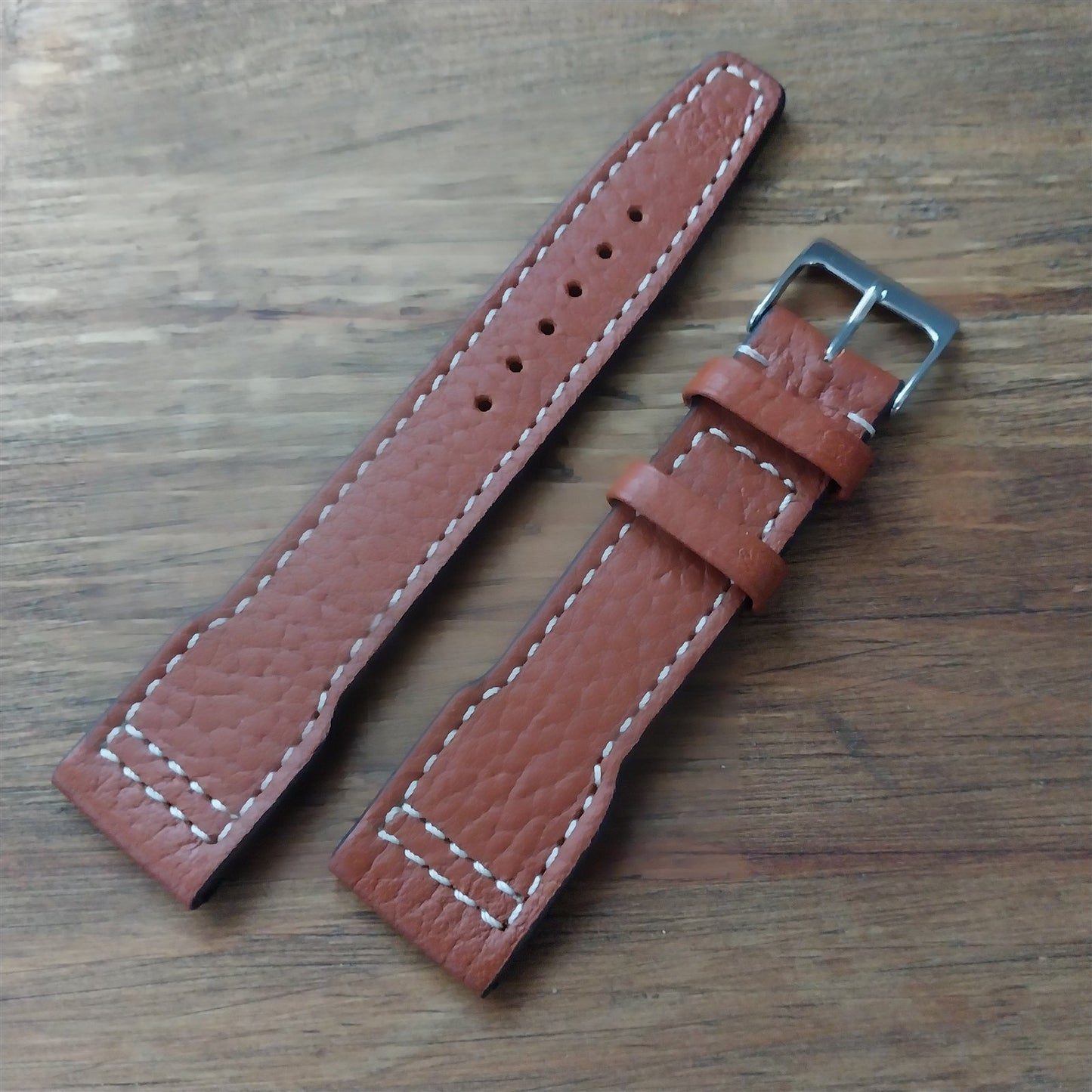 22mm Rios Typhoon Buffalo Leather 22/18 Aviator Pilot Watch Strap