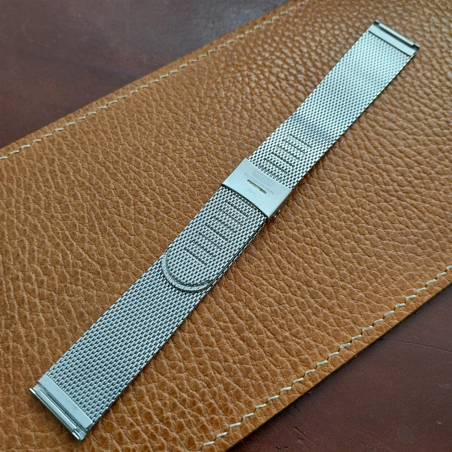18mm Stainless Steel Mesh STL Stelux 1960s-1970s Unused Vintage Watch Band