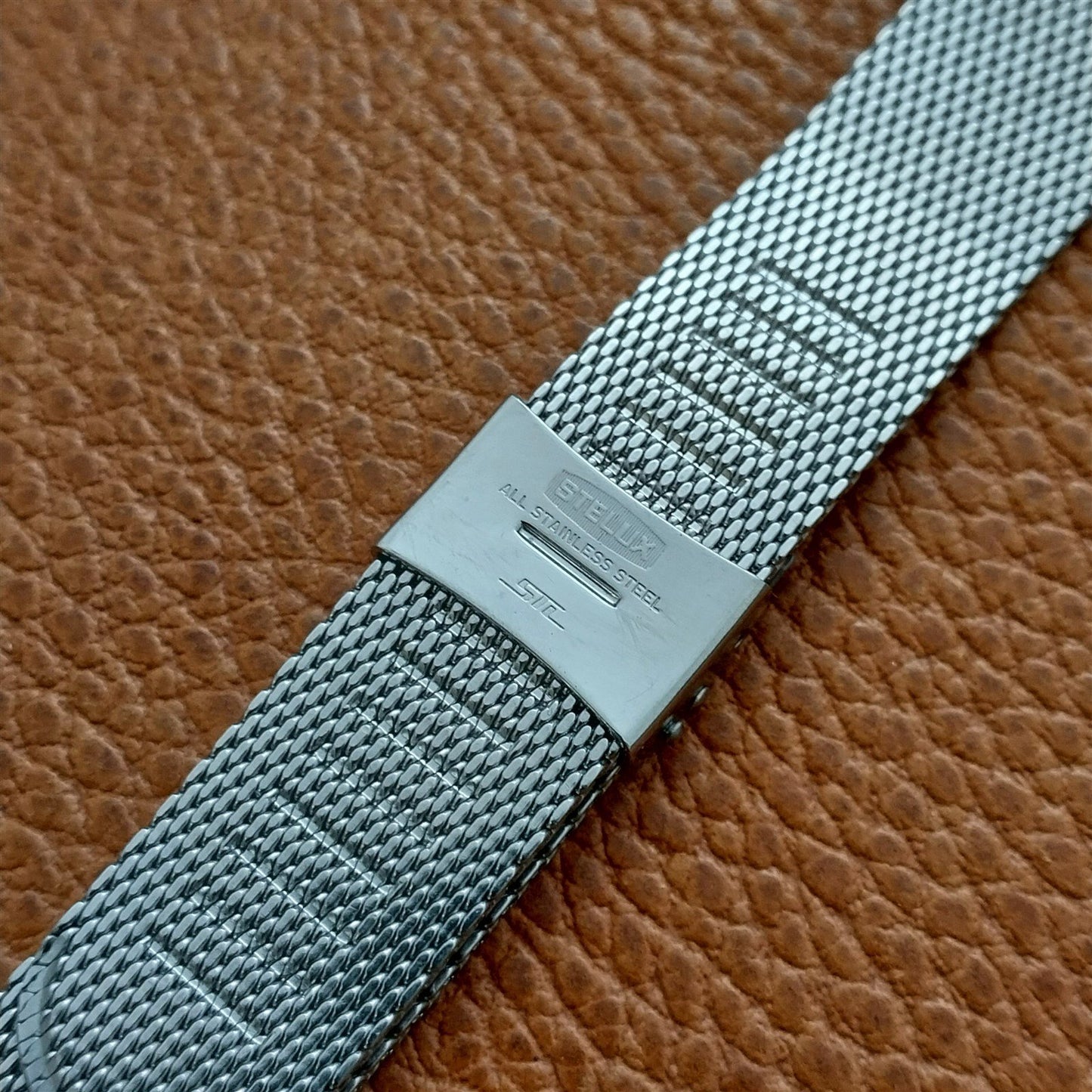 18mm Stainless Steel Mesh STL Stelux 1960s-1970s Unused Vintage Watch Band