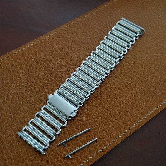 22mm Stainless Steel Vintage Style Bonklip Watch Band & QR Spring Bars