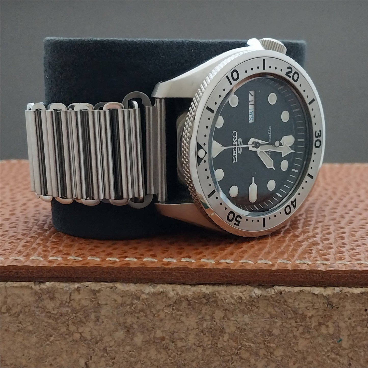 22mm Stainless Steel Vintage Style Bonklip Watch Band & QR Spring Bars