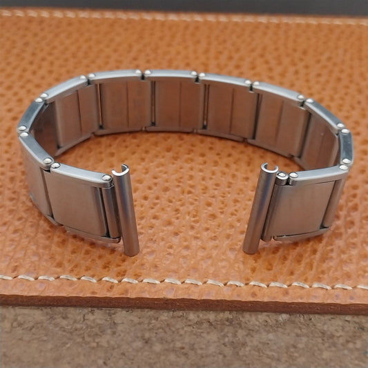 Vintage 20mm 19mm HC Rivet Link Swiss Stainless Steel Classic 1960s Watch Band