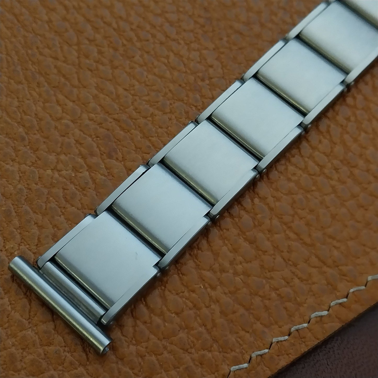 Vintage 20mm 19mm HC Rivet Link Swiss Stainless Steel Classic 1960s Watch Band