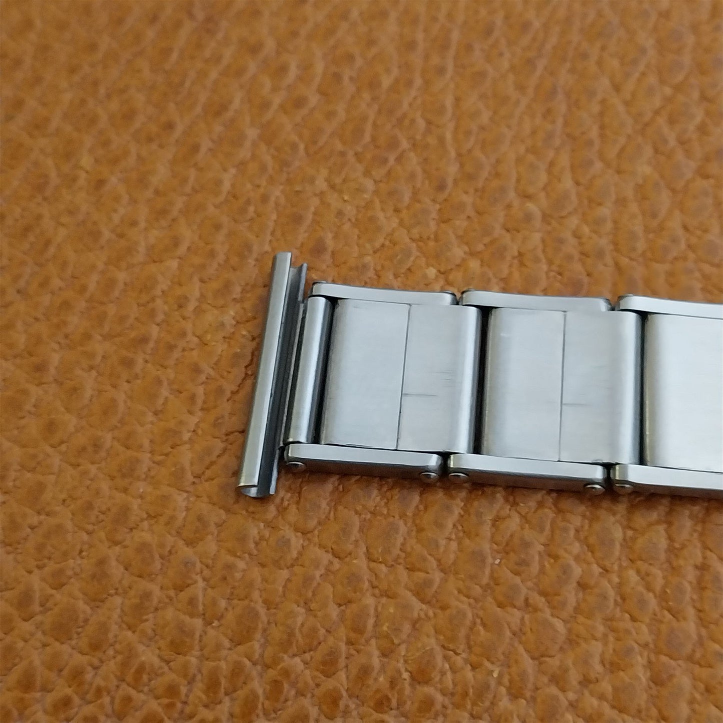 Vintage 20mm 19mm HC Rivet Link Swiss Stainless Steel Classic 1960s Watch Band