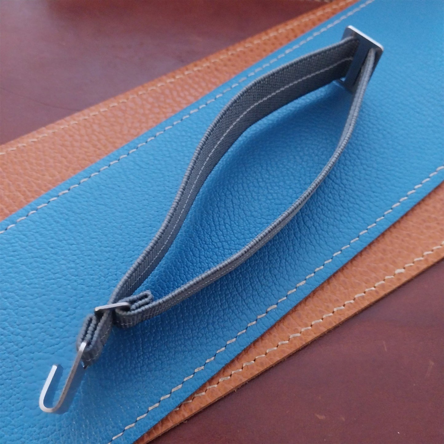 20mm Marine Nationale MN French Parachute Gray & White Elastic Watch Strap