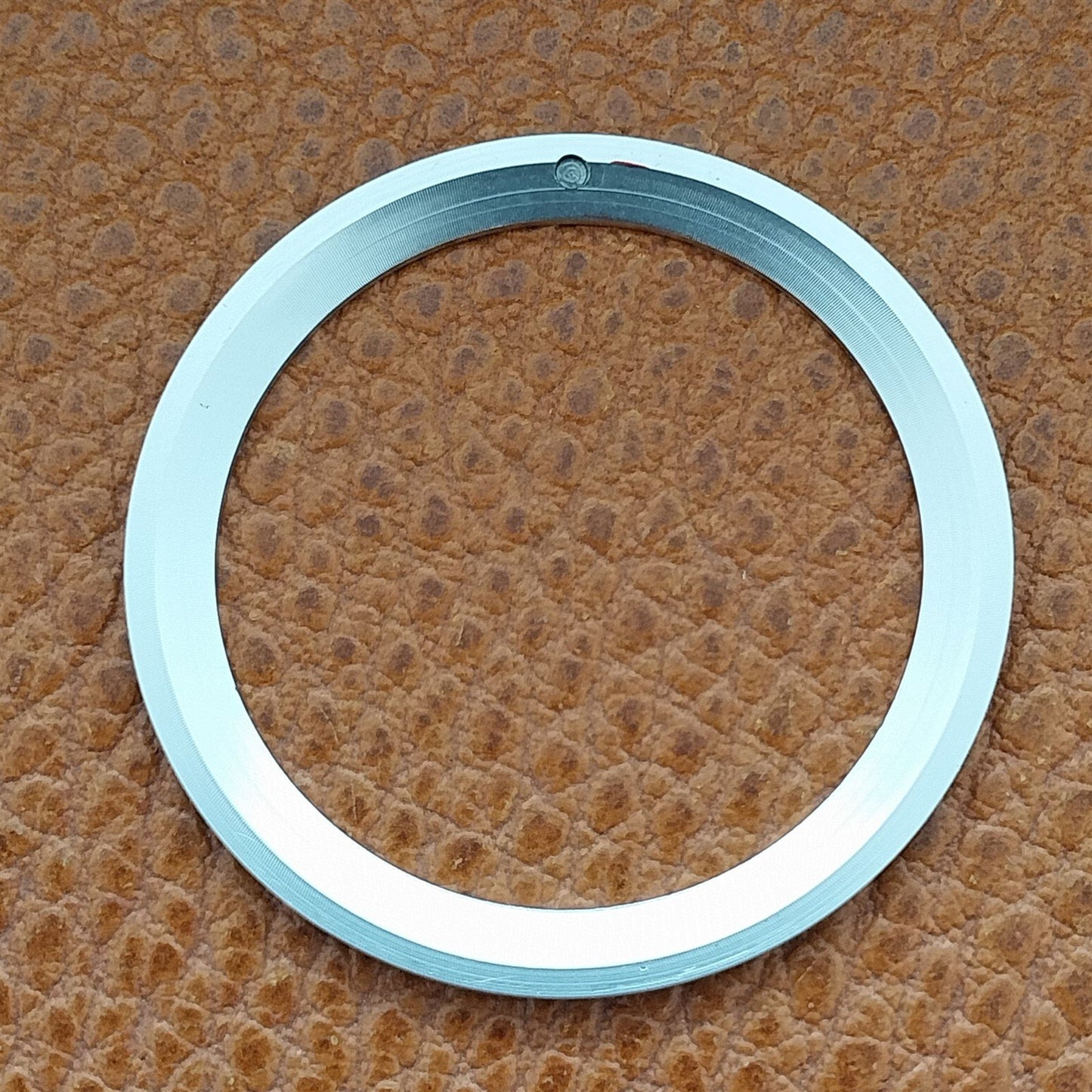 38mm x 30.5mm Silver Black & Red Seiko Mod Watch Aluminum Bezel Insert