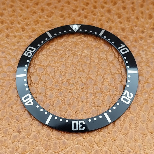 38mm x 30.5mm Black & Silver Watch Modding Aluminum Bezel Insert