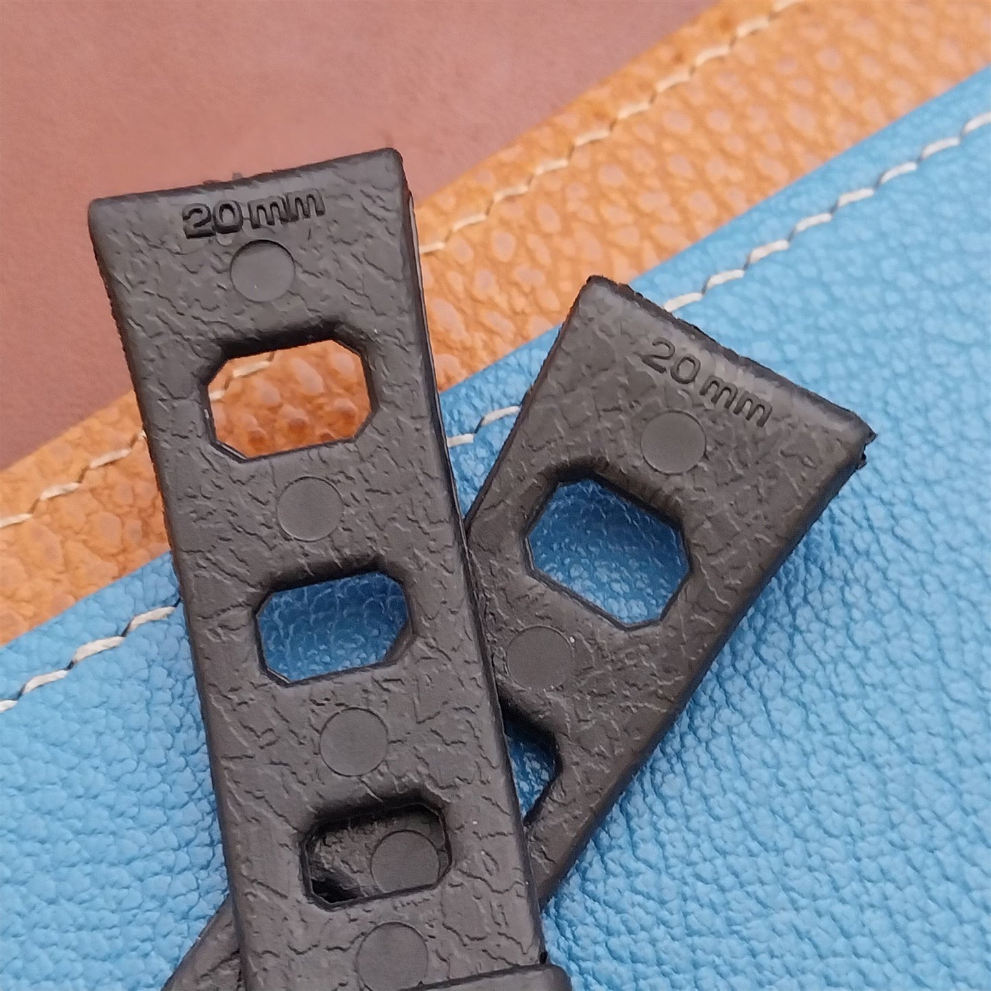 Vintage 20mm Skindiver Black Aqua GS Watch Strap & Black Buckle