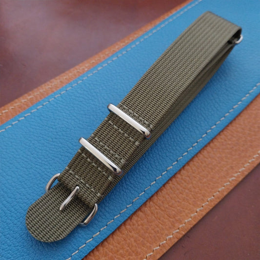 20mm Ribbed Green Nylon Classic NATO G10 Watch Strap