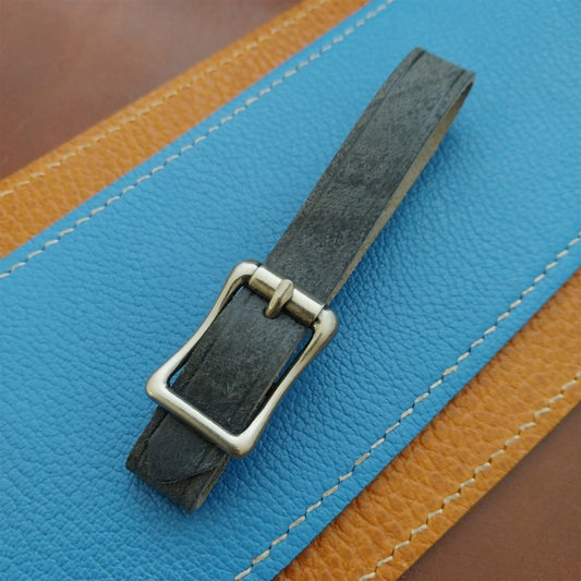 Blue Pueblo Leather Pocket Watch Fob Strap & Antique Nickel Finish Buckle