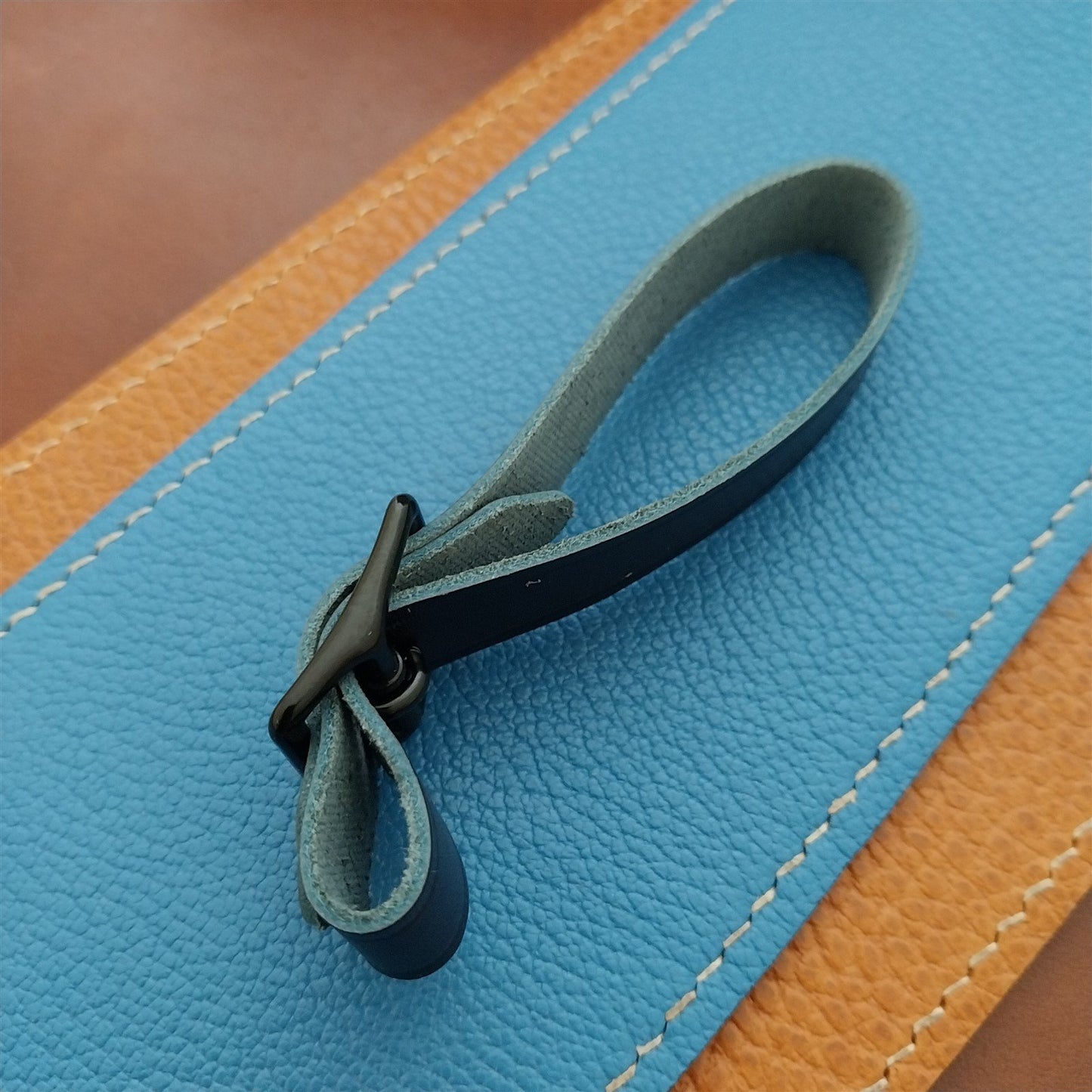 Ilcea Museum Calf Leather Pocket Watch Fob Strap & Black Finish Buckle