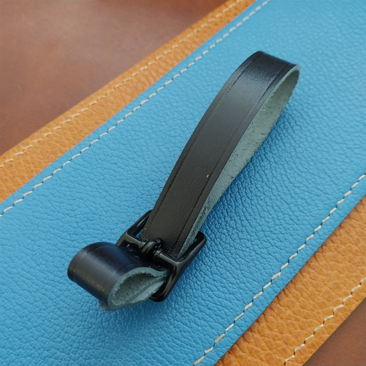 Ilcea Museum Calf Leather Pocket Watch Fob Strap & Black Finish Buckle