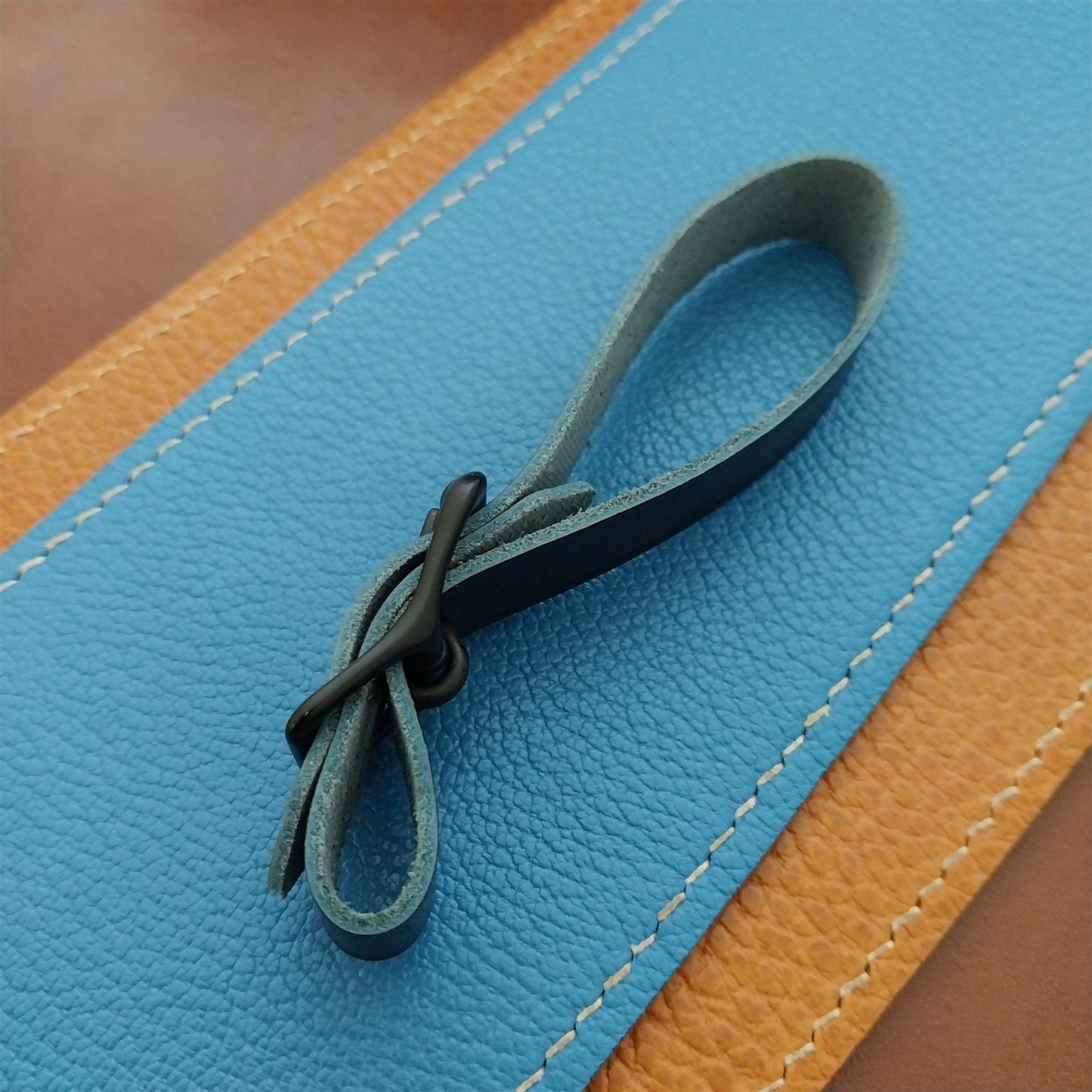 Ilcea Museum Calf Leather Pocket Watch Fob Strap & Black Finish Buckle