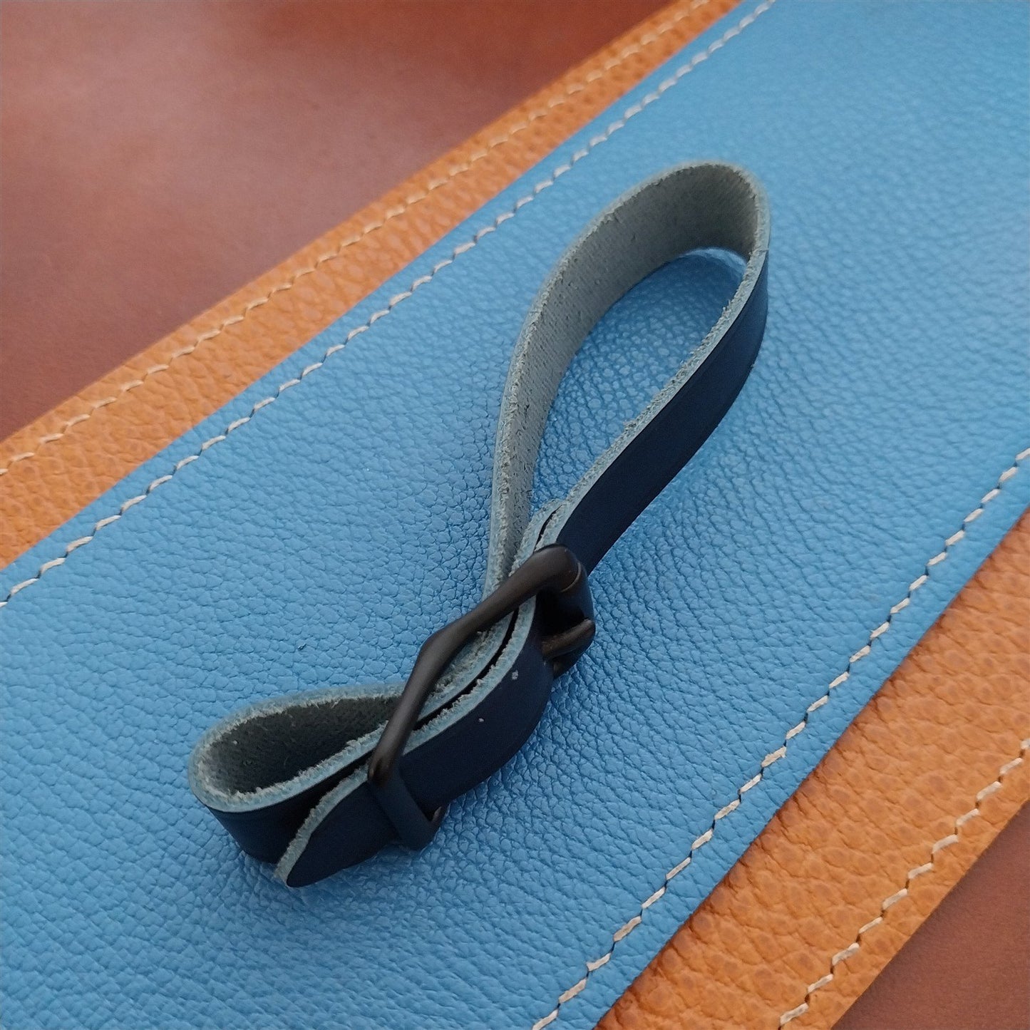 Ilcea Museum Calf Leather Pocket Watch Fob Strap & Black Finish Buckle