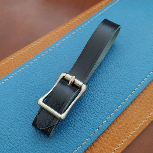 Ilcea Museum Calf Leather Pocket Watch Fob Strap & Antique Nickel Finish Buckle