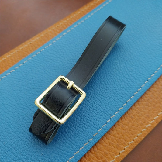 Ilcea Museum Calf Leather Pocket Watch Fob Strap & Polished Brass Finish Buckle