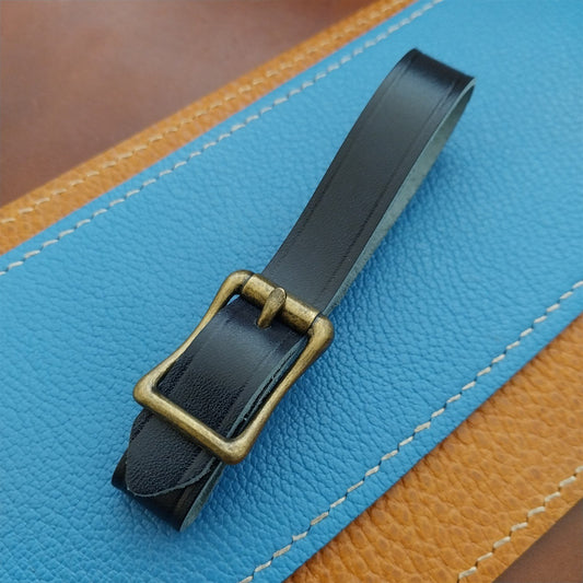 Ilcea Museum Calf Leather Pocket Watch Fob Strap & Antique Brass Finish Buckle