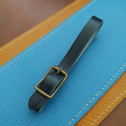 Ilcea Museum Calf Leather Pocket Watch Fob Strap & Antique Brass Finish Buckle