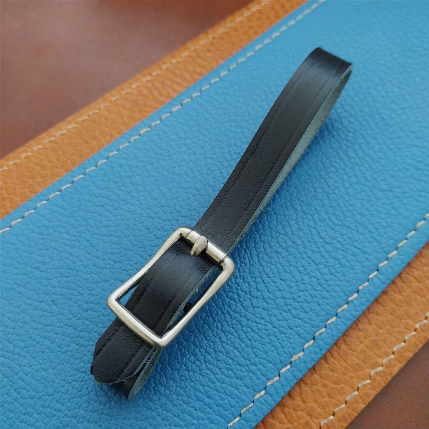 Ilcea Museum Calf Leather Pocket Watch Fob Strap & Antique Nickel Finish Buckle