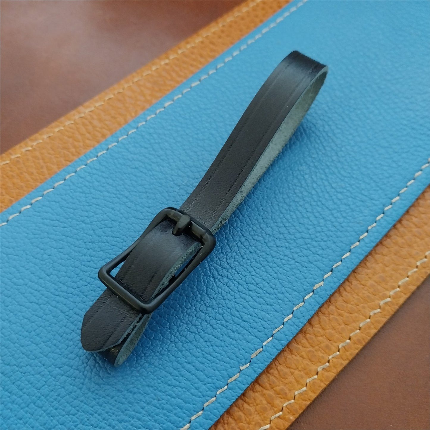 Ilcea Museum Calf Leather Pocket Watch Fob Strap & Black Finish Buckle