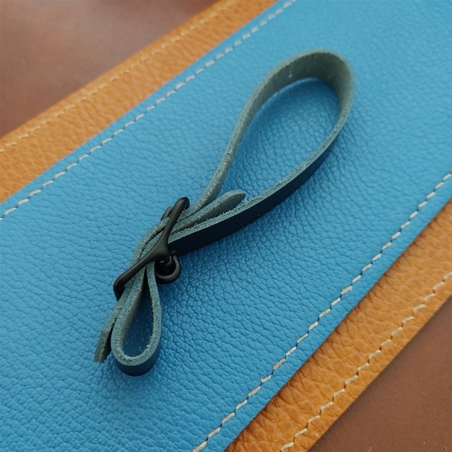 Ilcea Museum Calf Leather Pocket Watch Fob Strap & Black Finish Buckle