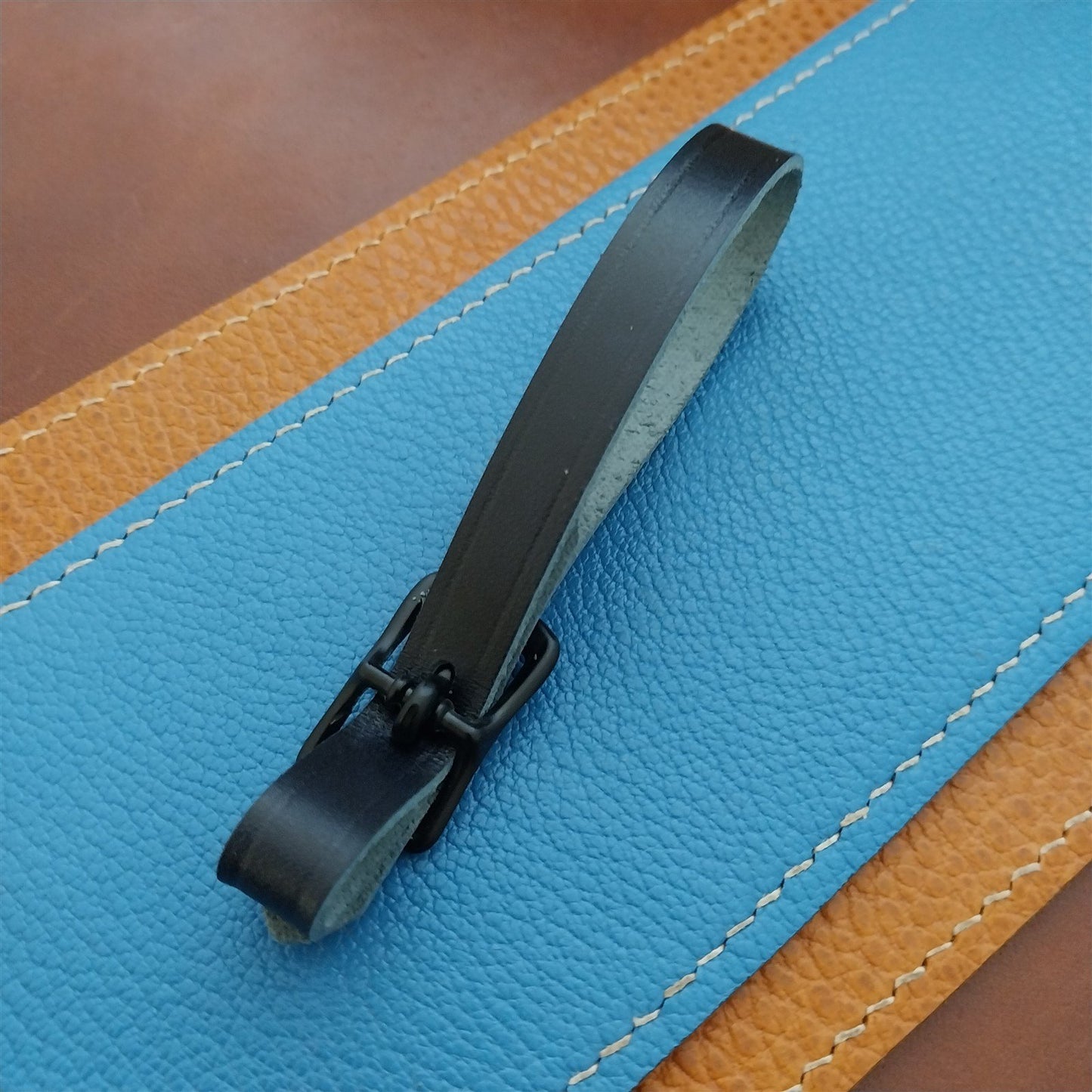 Ilcea Museum Calf Leather Pocket Watch Fob Strap & Black Finish Buckle