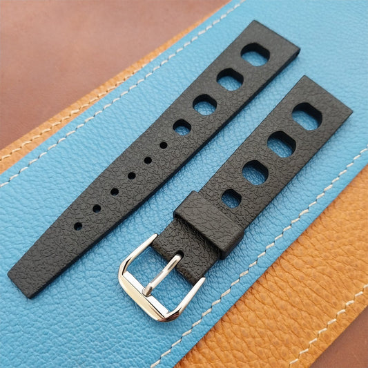 20mm TPU Rubber Black Tropical Sport Diver Rally Watch Strap