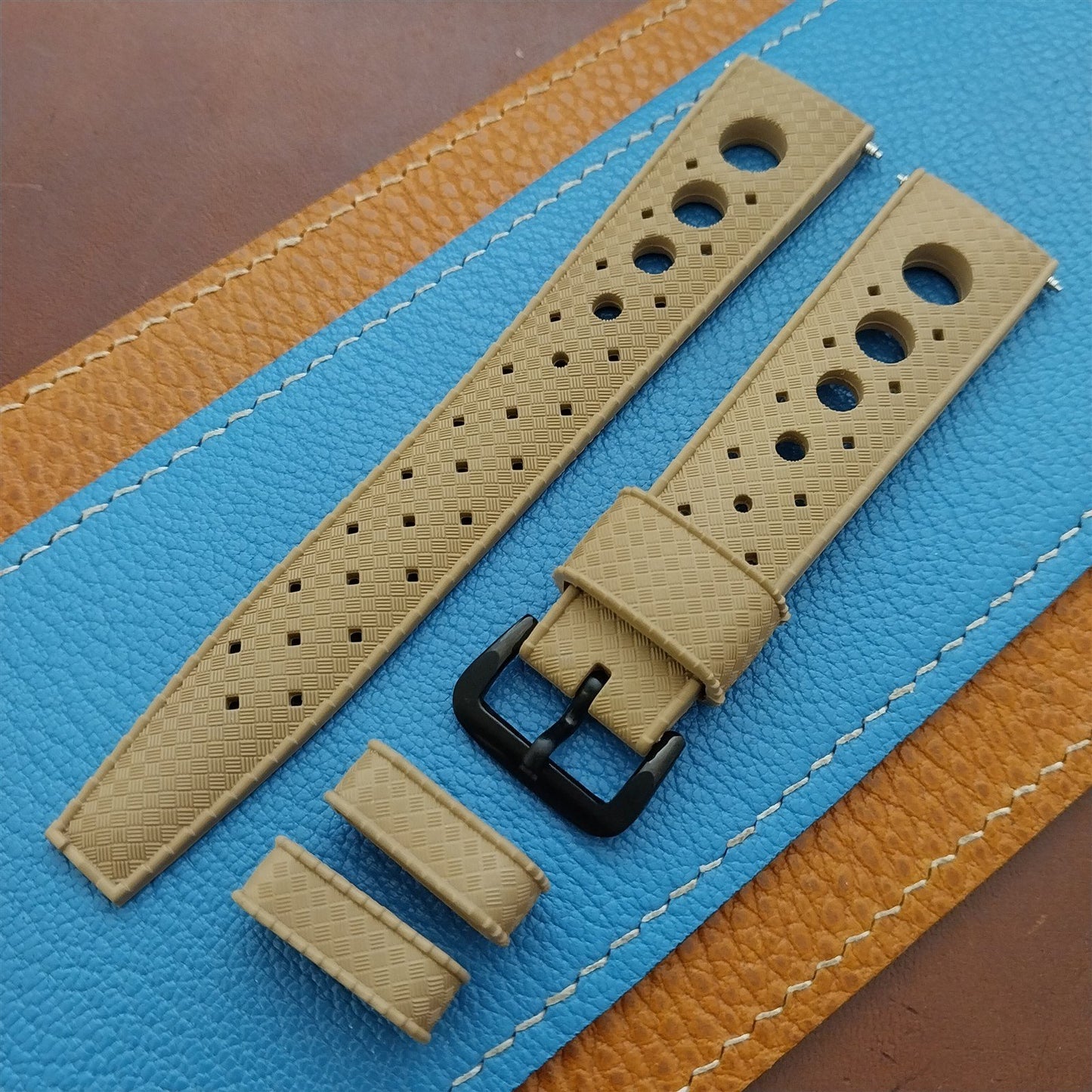 NSA 20mm Skindiver Tropical GT Rally Diver Desert Tan Watch Strap