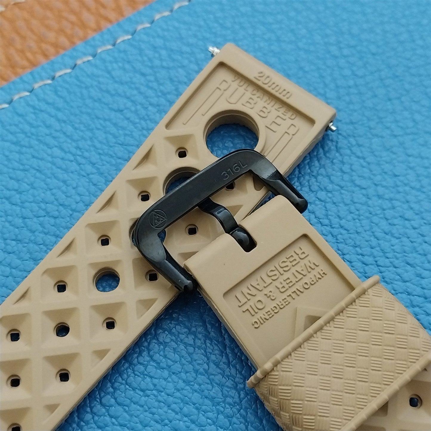 NSA 20mm Skindiver Tropical GT Rally Diver Desert Tan Watch Strap