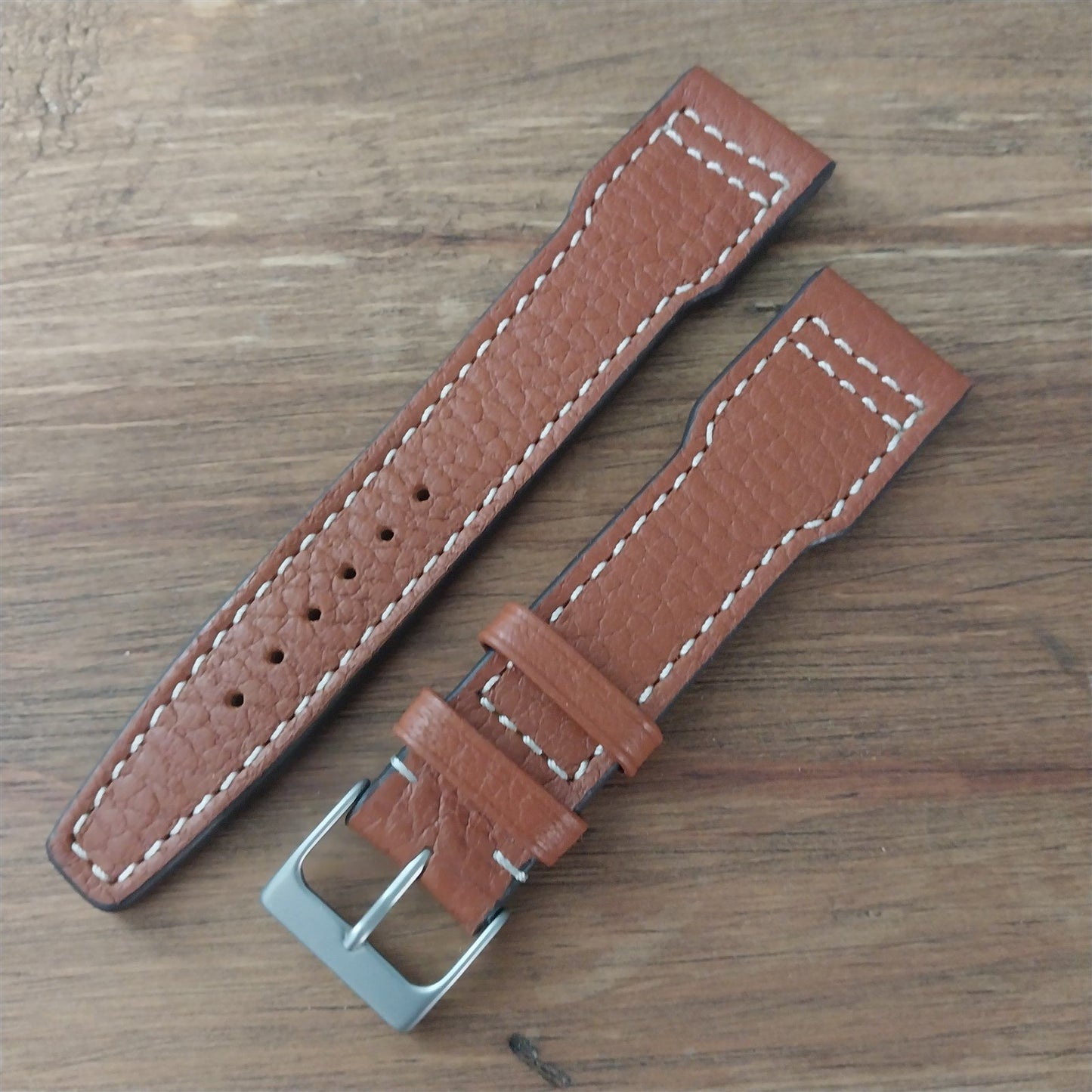 22mm Rios Typhoon Buffalo Leather 22/18 Aviator Pilot Watch Strap